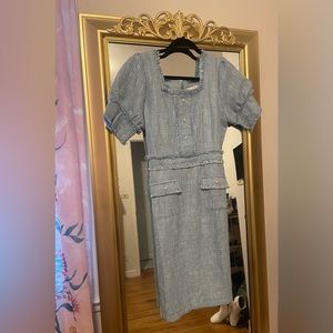 Powder Blue Tweed Dress